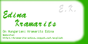 edina kramarits business card